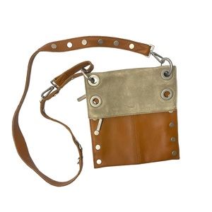 Hammitt Tan and Gold Crossbody Bag